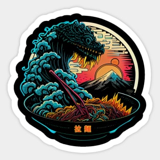 Ramen Gojira Sticker